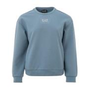 Blauwe Polyester Sweater voor Vrouwen Emporio Armani EA7 , Blue , Dame...