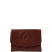 Pre-owned Leather wallets Chanel Vintage , Brown , Dames