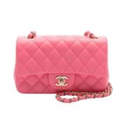 Pre-owned Leather chanel-bags Chanel Vintage , Pink , Dames