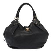 Pre-owned Leather handbags Louis Vuitton Vintage , Black , Dames