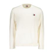 Geborduurde Logo Katoenen Crew Neck Sweater Tommy Hilfiger , White , H...