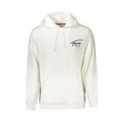 Witte Katoenen Hoodie voor Mannen Tommy Hilfiger , White , Heren