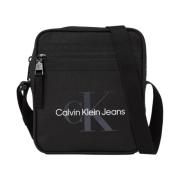 Zwarte Crossbody Tas BDS Model Calvin Klein , Black , Heren