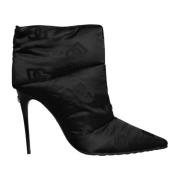 Zwarte Stiletto Enkellaarzen Leren Zool Dolce & Gabbana , Black , Dame...