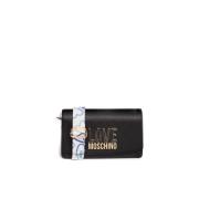 Stijlvolle PU-tas Love Moschino , Black , Dames