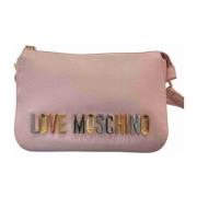 Grijze PU Tas Love Moschino , Pink , Dames