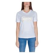 Witte Korte Mouw T-shirt Vrouwen Guess , White , Dames