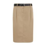 Elegante Nude & Neutrals Rok Prada , Beige , Dames