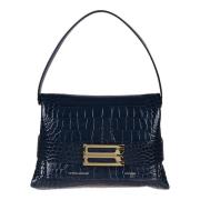 Ketting Pouch Tas met Gesp Victoria Beckham , Blue , Dames