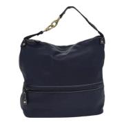 Pre-owned Leather shoulder-bags Celine Vintage , Blue , Dames