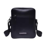 Black leather crossbody bag Baldinini , Black , Heren