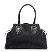 Pre-owned Canvas shoulder-bags Fendi Vintage , Black , Dames