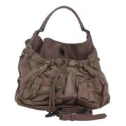 Pre-owned Leather shoulder-bags Burberry Vintage , Brown , Dames