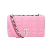 Pre-owned Leather shoulder-bags Burberry Vintage , Pink , Dames