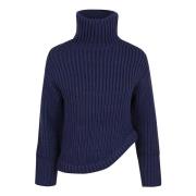 Blauwe Sweater Aw24 Damesmode Victoria Beckham , Blue , Dames