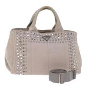 Pre-owned Canvas prada-bags Prada Vintage , Gray , Dames