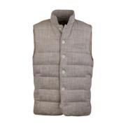 Dons gewatteerd vest met parelmoer knopen Stenströms , Beige , Heren