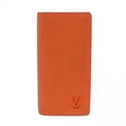 Pre-owned Leather wallets Louis Vuitton Vintage , Orange , Heren