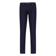 Blauwe Stijlvolle Broek Emporio Armani , Blue , Heren