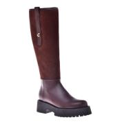 Boots in brown leather and suede Baldinini , Brown , Dames