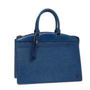 Pre-owned Leather handbags Louis Vuitton Vintage , Blue , Dames