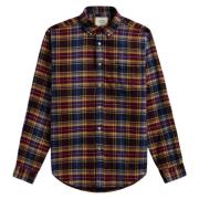 Apollo Shirt Blauw Bordeaux Katoen Portuguese Flannel , Multicolor , H...