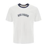 T-shirt met logoprint Ami Paris , White , Dames