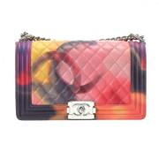 Pre-owned Leather chanel-bags Chanel Vintage , Multicolor , Dames