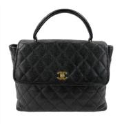 Pre-owned Leather chanel-bags Chanel Vintage , Black , Dames