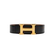 Pre-owned Fabric belts Hermès Vintage , Black , Dames