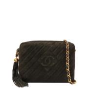 Pre-owned Suede chanel-bags Chanel Vintage , Gray , Dames