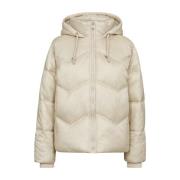 Gewatteerde Korte Jas Off White Freequent , Beige , Dames