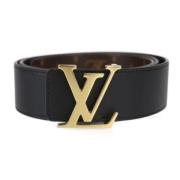 Pre-owned Leather belts Louis Vuitton Vintage , Black , Dames