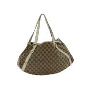 Pre-owned Canvas gucci-bags Gucci Vintage , Beige , Dames