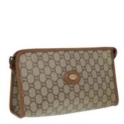 Pre-owned Leather clutches Gucci Vintage , Brown , Dames