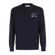 Lichte Crew Neck Sweater MC2 Saint Barth , Blue , Heren