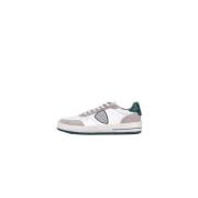 Witte Sneakers met Suède Details Philippe Model , White , Heren