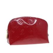 Pre-owned Leather pouches Louis Vuitton Vintage , Red , Dames