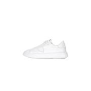 Witte Sneakers met Zij- en Achterlogo Philippe Model , White , Heren