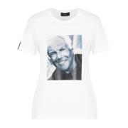 Stijlvolle T-shirts en Polos met Digitale Print Emporio Armani , White...