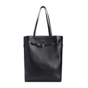 Zwarte Leren Tote Tas Stijlvol Givenchy , Black , Dames