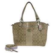 Pre-owned Canvas shoulder-bags Coach Pre-owned , Yellow , Dames