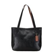 Pre-owned Leather shoulder-bags Coach Pre-owned , Black , Dames