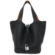 Pre-owned Leather handbags Hermès Vintage , Black , Dames