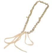 Pre-owned Metal necklaces Chanel Vintage , Pink , Dames