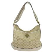 Pre-owned Canvas crossbody-bags Coach Pre-owned , Beige , Dames