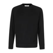 Merino Wol Ronde Hals Trui Paolo Pecora , Black , Heren