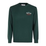 Lichte Crew Neck Sweater MC2 Saint Barth , Green , Heren