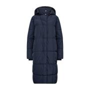 Gewatteerde Blauwe Winterjas met Capuchon Soyaconcept , Blue , Dames