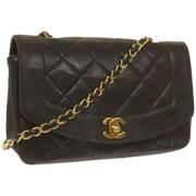 Pre-owned Leather chanel-bags Chanel Vintage , Black , Dames